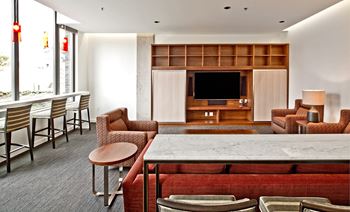 Lounge area with tv